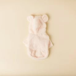 Hey Jerry Wear Teddy Bear Fur Hoodie Cream