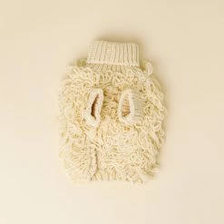Max-bone Wear Curly Knit Sweater Peach