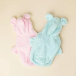 Hey Jerry Wear Teddy Bear Fur Hoodie Pink