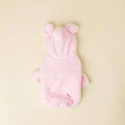 Hey Jerry Wear Teddy Bear Fur Hoodie Pink