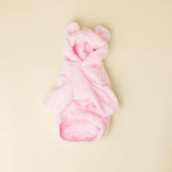 Hey Jerry Wear Teddy Bear Fur Hoodie Pink