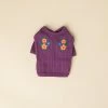 Cote A Cote Wear Floral Embroidered Cardigan Purple
