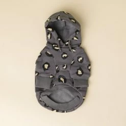 Huts And Bay Leopard Hoodie Grey