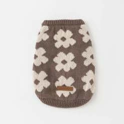 Mon Cheri Flower Knit Vest Mocha