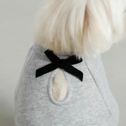 Mon Cheri Ribbon Sweatshirt Top Grey