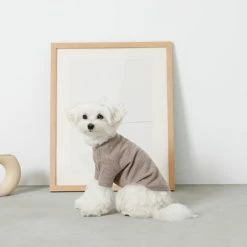 Mon Cheri Simple Piping Pullover Brown