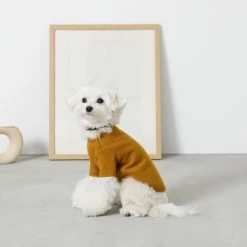 Mon Cheri Simple Piping Pullover Mustard Wear