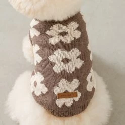 Mon Cheri Flower Knit Vest Mocha