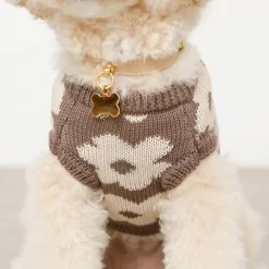 Mon Cheri Flower Knit Vest Mocha