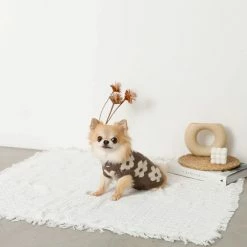 Mon Cheri Flower Knit Vest Mocha