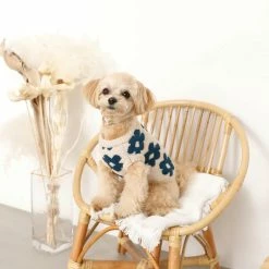 Mon Cheri Flower Knit Vest Beige