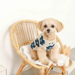 Mon Cheri Flower Knit Vest Beige