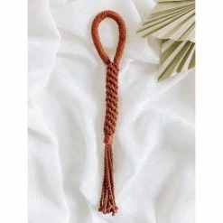 Ember And Ivory Play Macrame Rope Toy Rust