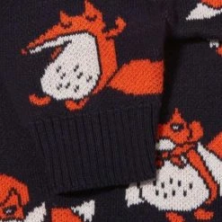 And Blank Wear Captain Fox Navy Sweater