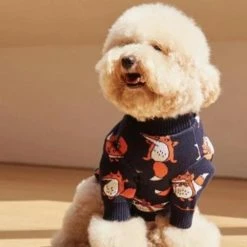 And Blank Wear Captain Fox Navy Sweater