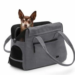Just Fred Destination Dog Tote Grey Carry