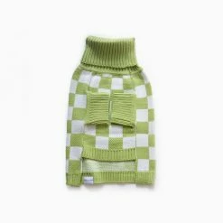 Bark And Tumble Green Checkerboard Turtleneck