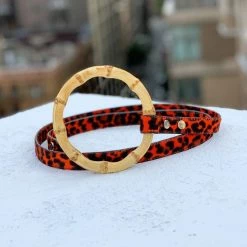 Shaya Sasha Leash Red Leopard Walk