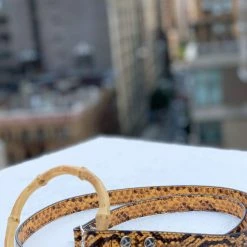 Shaya Sasha Leash Embossed Yellow