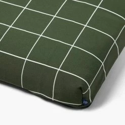 LAY LO Live Hunter Green Grid Dog Bed Or Bed Cover