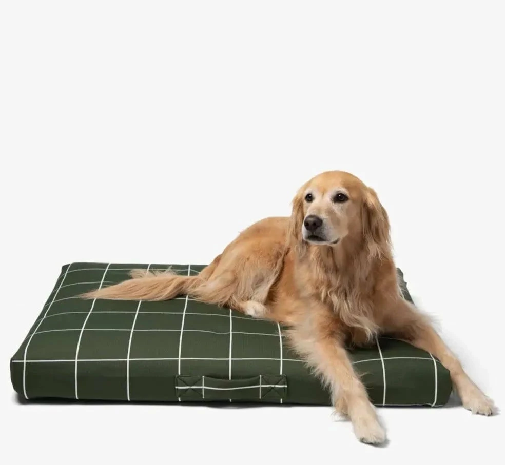 Deals 🧨 LAY LO Live Hunter Green Grid 🦮 Dog Bed Or Bed Cover 🤩 6 LAY LO Live Hunter Green Grid Dog Bed Or Bed Cover