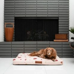 LAY LO Pink Terrazzo Mid-Century Modern Dog Bed Or Bed Cover