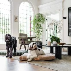 LAY LO Live Tan Grid Dog Bed Or Bed Cover