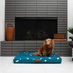 Coupon ⭐ LAY LO Teal Terrazzo Mid-Century Modern 🦮 Dog Bed Or Bed Cover 🥰 15 LAY LO Teal Terrazzo Mid-Century Modern Dog Bed Or Bed Cover