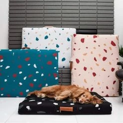 Coupon ⭐ LAY LO Teal Terrazzo Mid-Century Modern 🦮 Dog Bed Or Bed Cover 🥰 18 LAY LO Teal Terrazzo Mid-Century Modern Dog Bed Or Bed Cover