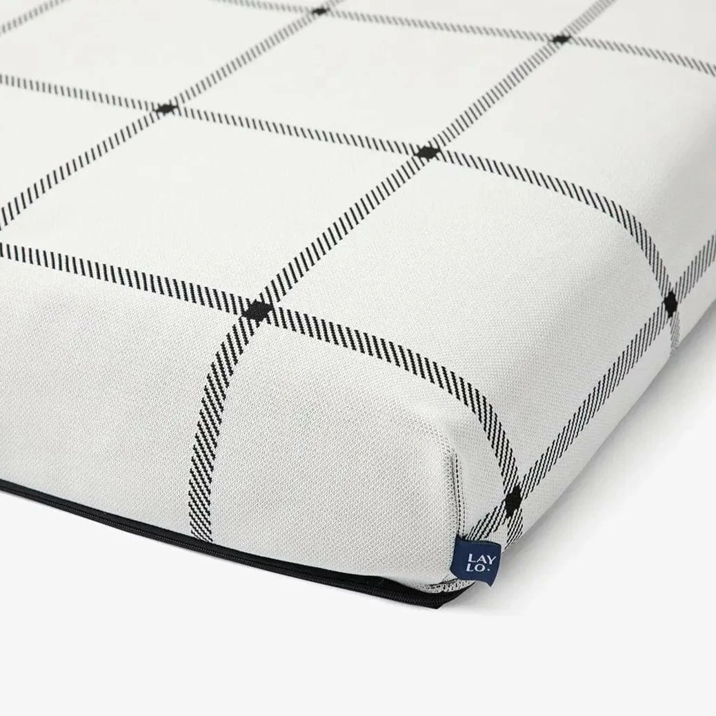 Hot Sale 💯 LAY LO Live White Plaid 🐶 Dog Bed Or Bed Cover 🔥 3 LAY LO Live White Plaid Dog Bed Or Bed Cover