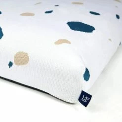 LAY LO Live White Terrazzo Mid-Century Modern Dog Bed Or Bed Cover