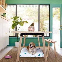 LAY LO Live White Terrazzo Mid-Century Modern Dog Bed Or Bed Cover