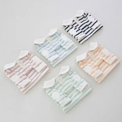 Near By Us Stripe Collar Top Mint