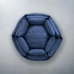 Discount ๐คฉ Velvet Hippo Canvas Hex Cushion - Ocean ๐ 16 Velvet Hippo Canvas Hex Cushion - Ocean