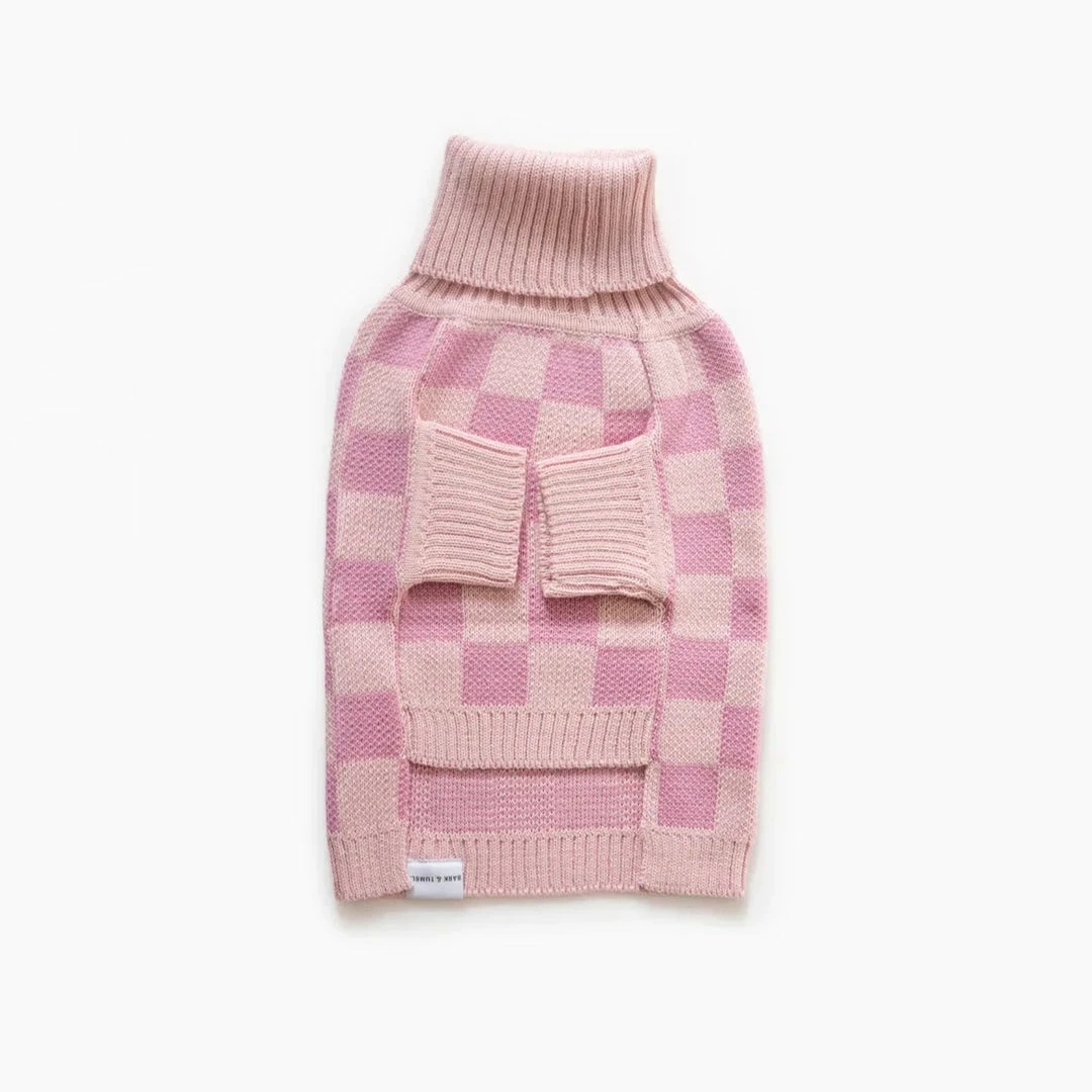 Wholesale π₯ Bark And Tumble New Pink Checkerboard Turtleneck π 5 Bark And Tumble New Pink Checkerboard Turtleneck