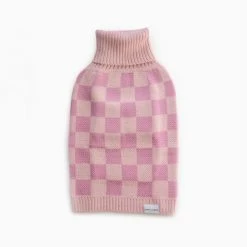 Bark And Tumble New Pink Checkerboard Turtleneck