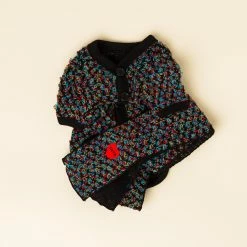 Cote A Cote Boucle Cardigan Black