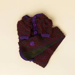 Cote A Cote Wear Boucle Cardigan Plum
