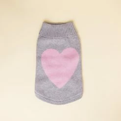 Tiny Wolf Grey Love Heart Sweater Wear