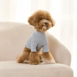 Small Stuff Ribbed Turtleneck Tee Blue