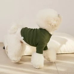 Small Stuff Ribbed Turtleneck Tee Olive Wear