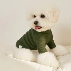 Small Stuff Ribbed Turtleneck Tee Olive Wear