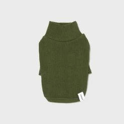 Small Stuff Ribbed Turtleneck Tee Olive Wear