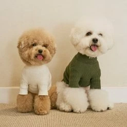 Small Stuff Ribbed Turtleneck Tee Olive Wear