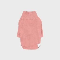Small Stuff Ribbed Turtleneck Tee Pink Wear