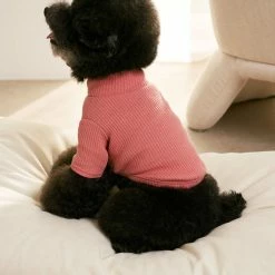 Small Stuff Ribbed Turtleneck Tee Pink Wear