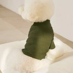 Small Stuff Ribbed Turtleneck Tee Olive Wear