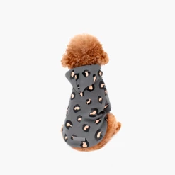 Huts And Bay Leopard Hoodie Grey