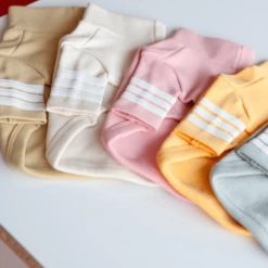 Dentists Appointment Wear Stripe Point Turtleneck Pink