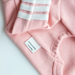 Dentists Appointment Wear Stripe Point Turtleneck Pink